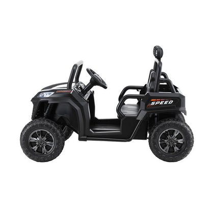 Rigo Kids Ride On Car Electric Toys Cars Headlight Music Remote Control Black - Image 5