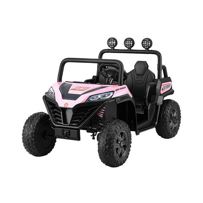 Rigo Kids Ride On Car Electric Toys Cars Headlight Music Remote Control Pink - Image 2