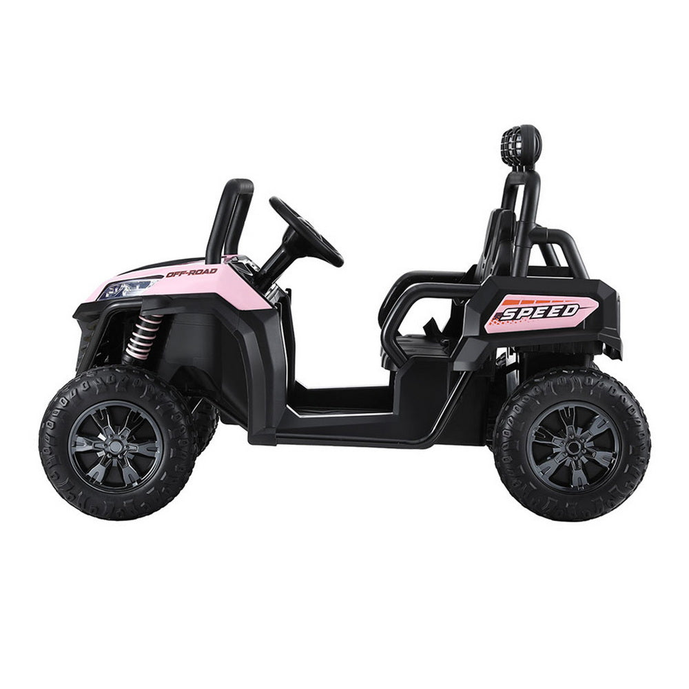 Rigo Kids Ride On Car Electric Toys Cars Headlight Music Remote Control Pink - Image 4