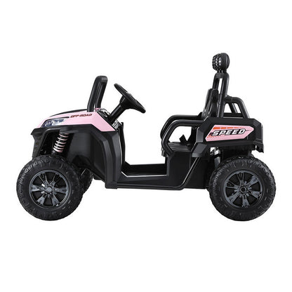 Rigo Kids Ride On Car Electric Toys Cars Headlight Music Remote Control Pink - Image 4