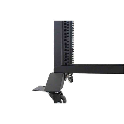 LDR Flat Packed 22U 2-Post Open Frame Rack, Black Metal Construction - Data Racks  Accessories - Image 2