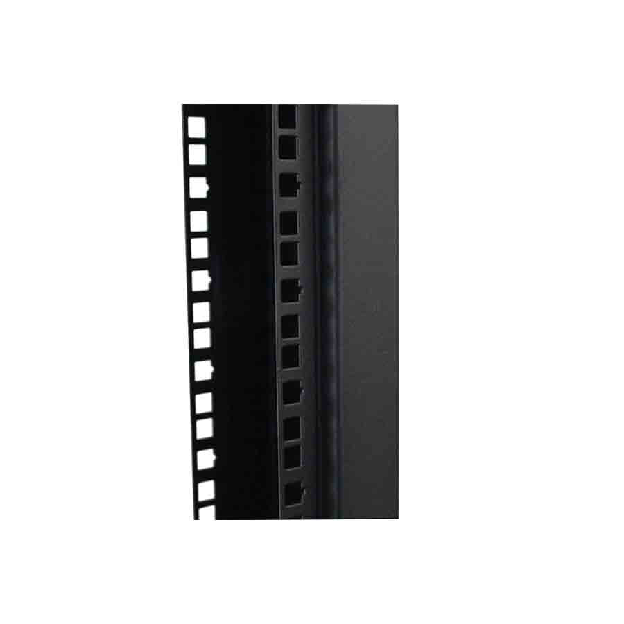 LDR Flat Packed 22U 2-Post Open Frame Rack, Black Metal Construction - Data Racks  Accessories - Image 3