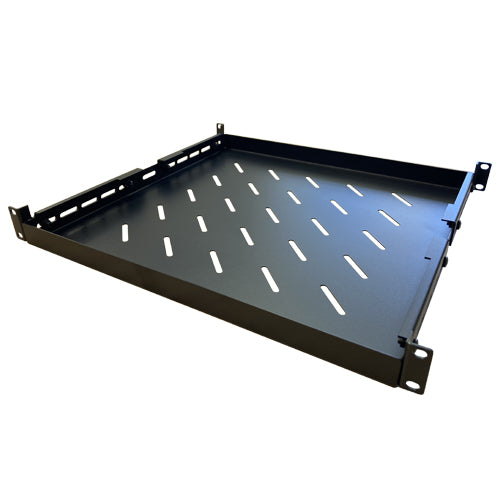 LDR Adjustable 1U Shelf Recommended For 19' 445mm to 800mm Deep Racks - Black Metal Construction...