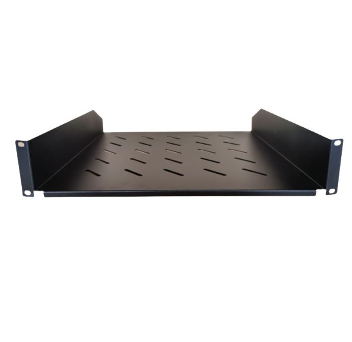 LDR Cantilever 2U 300mm Deep Shelf Recommended for 19' 600mm Deep Cabinet - Black Metal Contructi...