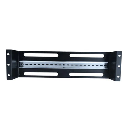 LDR Rackmount Din Rail, Black Metal Construction, 35mm International Din Rail - Data Racks  Acces...