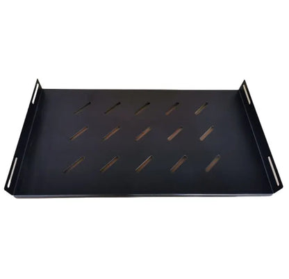 LDR Fixed 1U 275mm Deep Shelf Recommended for 19' 450/550mm Deep Cabinet - Black Metal Constructi... - Image 2