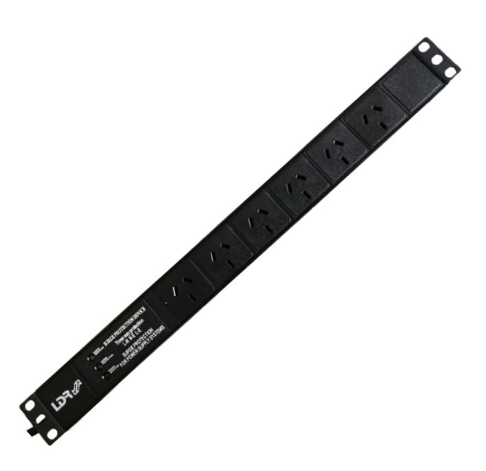 LDR 6-Port 10A Power Distribution Unit AU Approved - 6x 3-Pin AU/NZ Outlets/Slots - 1U Horizontal...