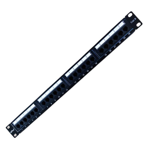 LDR 24 Port Cat6/5e Patch Panel Rack Mount - 1U - Data Racks  Accessories