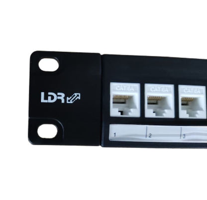 LDR 24 Port Cat6A UTP Patch Panel Rack Mount - 1U