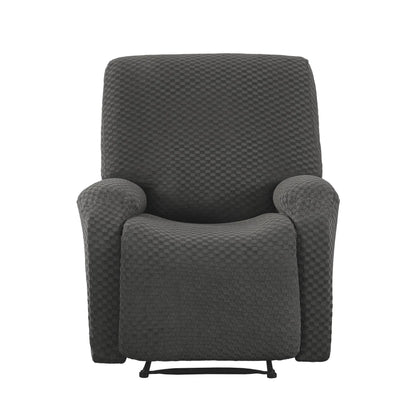 Artiss Recliner Chair Covers with Storage Side Pockets Grey Fabric - Image 3