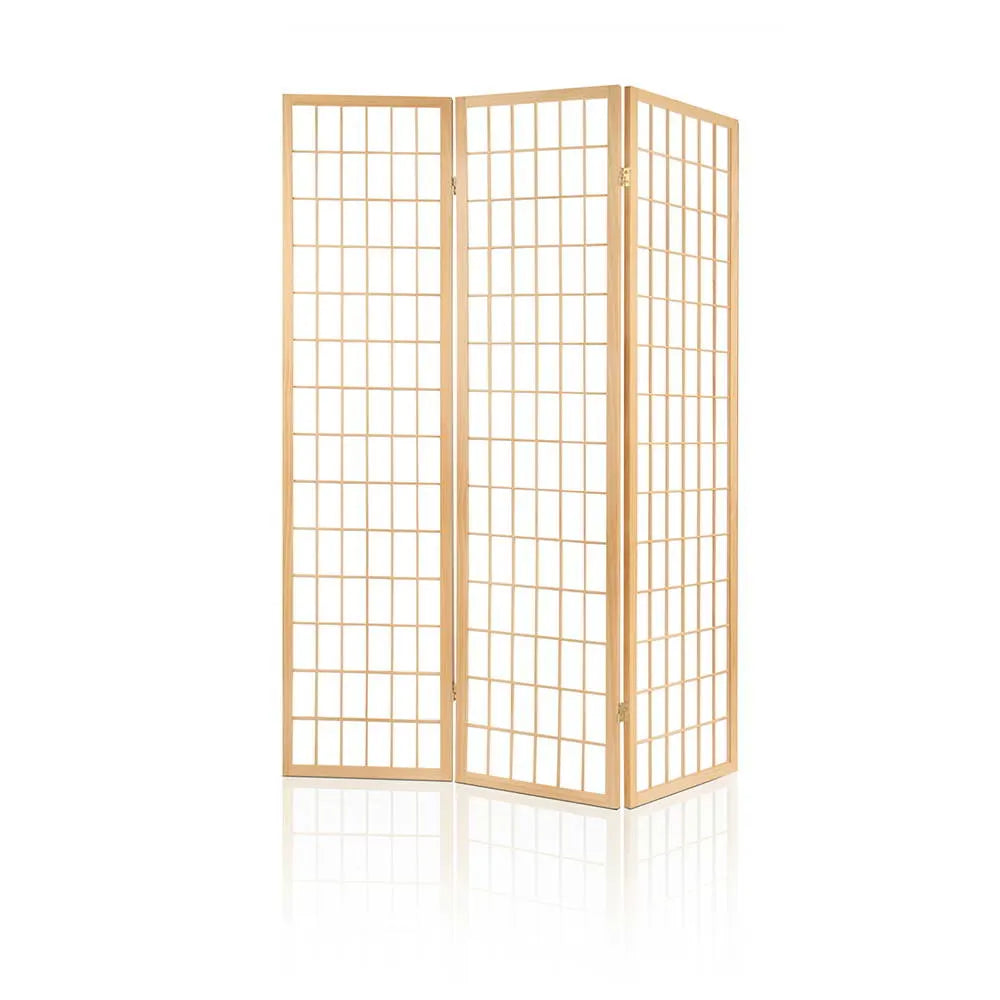 Artiss 3 Panel Room Divider Screen 131x179cm Natural - Image 3