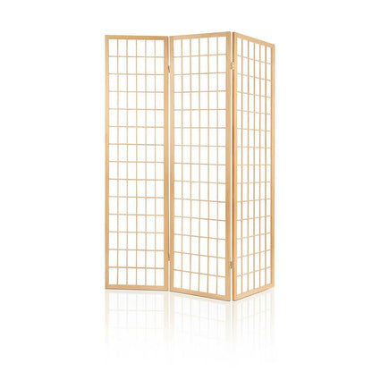 Artiss 3 Panel Room Divider Screen 131x179cm Natural - Image 3
