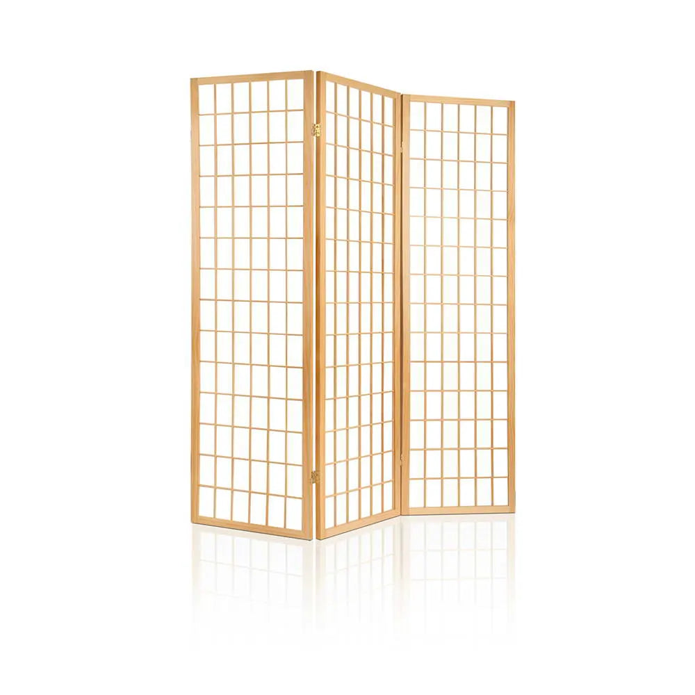 Artiss 3 Panel Room Divider Screen 131x179cm Natural - Image 8