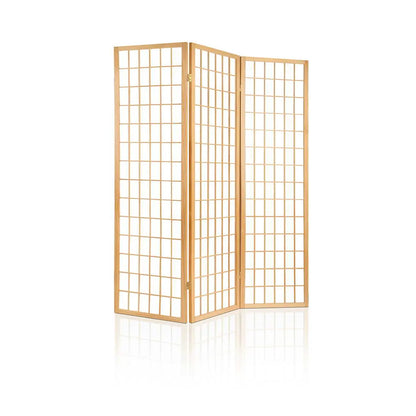Artiss 3 Panel Room Divider Screen 131x179cm Natural - Image 8