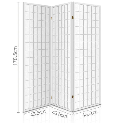 Artiss 3 Panel Room Divider Screen 131x179cm White - Image 2