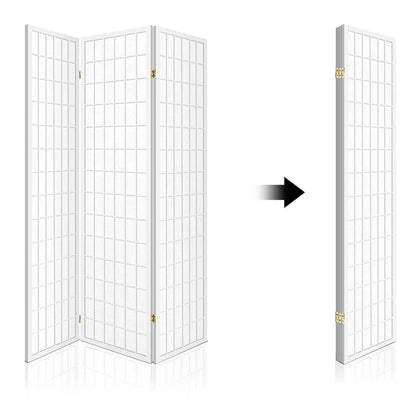 Artiss 3 Panel Room Divider Screen 131x179cm White - Image 3