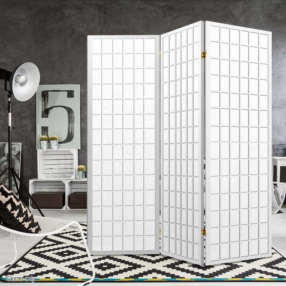 Artiss 3 Panel Room Divider Screen 131x179cm White - Image 6