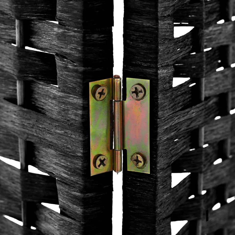 Artiss 6 Panel Room Divider Screen 245x170cm Woven Black - Image 6