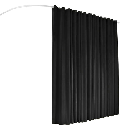 Artiss Room Divider Curtain Ceiling Mounted Track Sets Flexible Black - Image 3