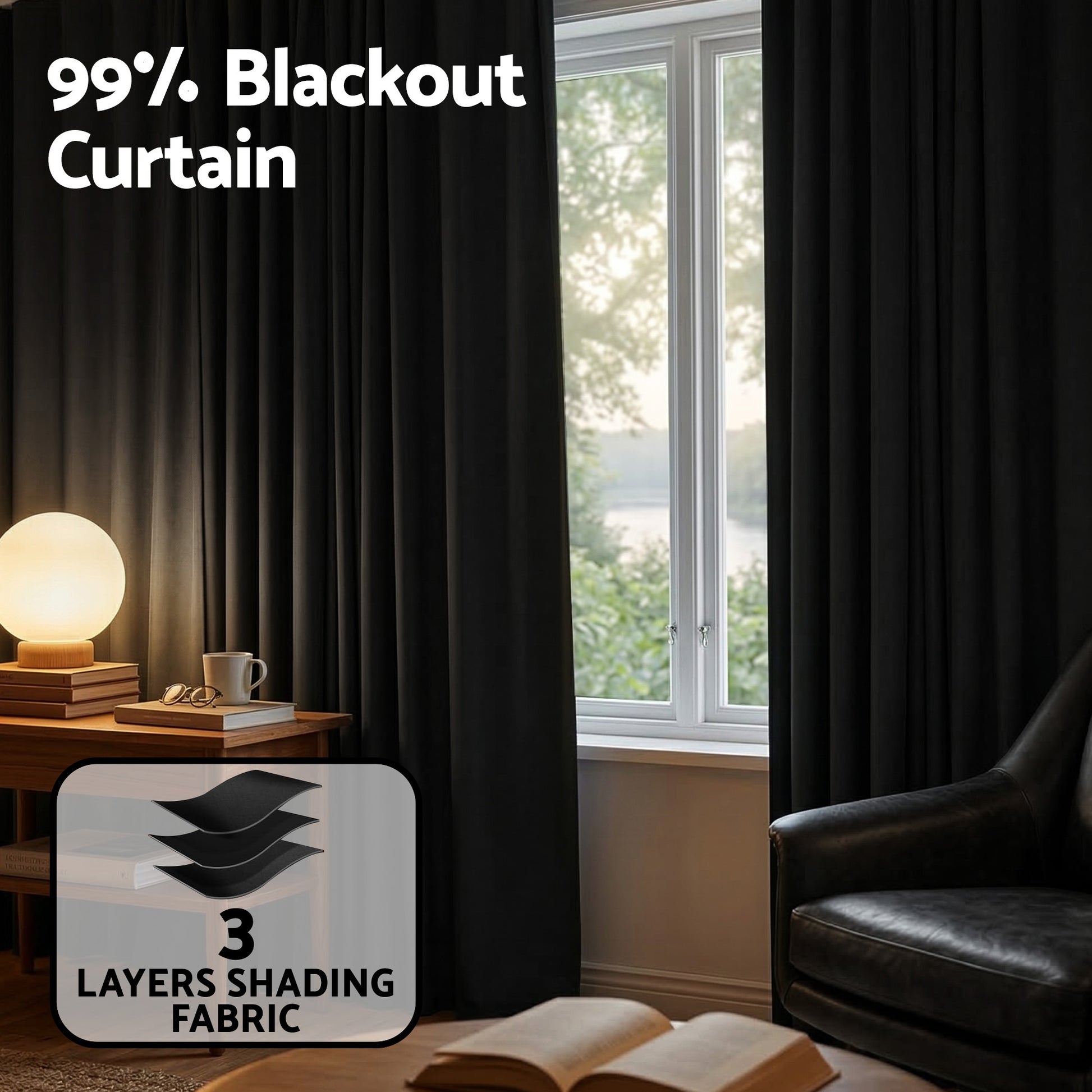 Artiss Room Divider Curtain Ceiling Mounted Track Sets Flexible Black - Image 5