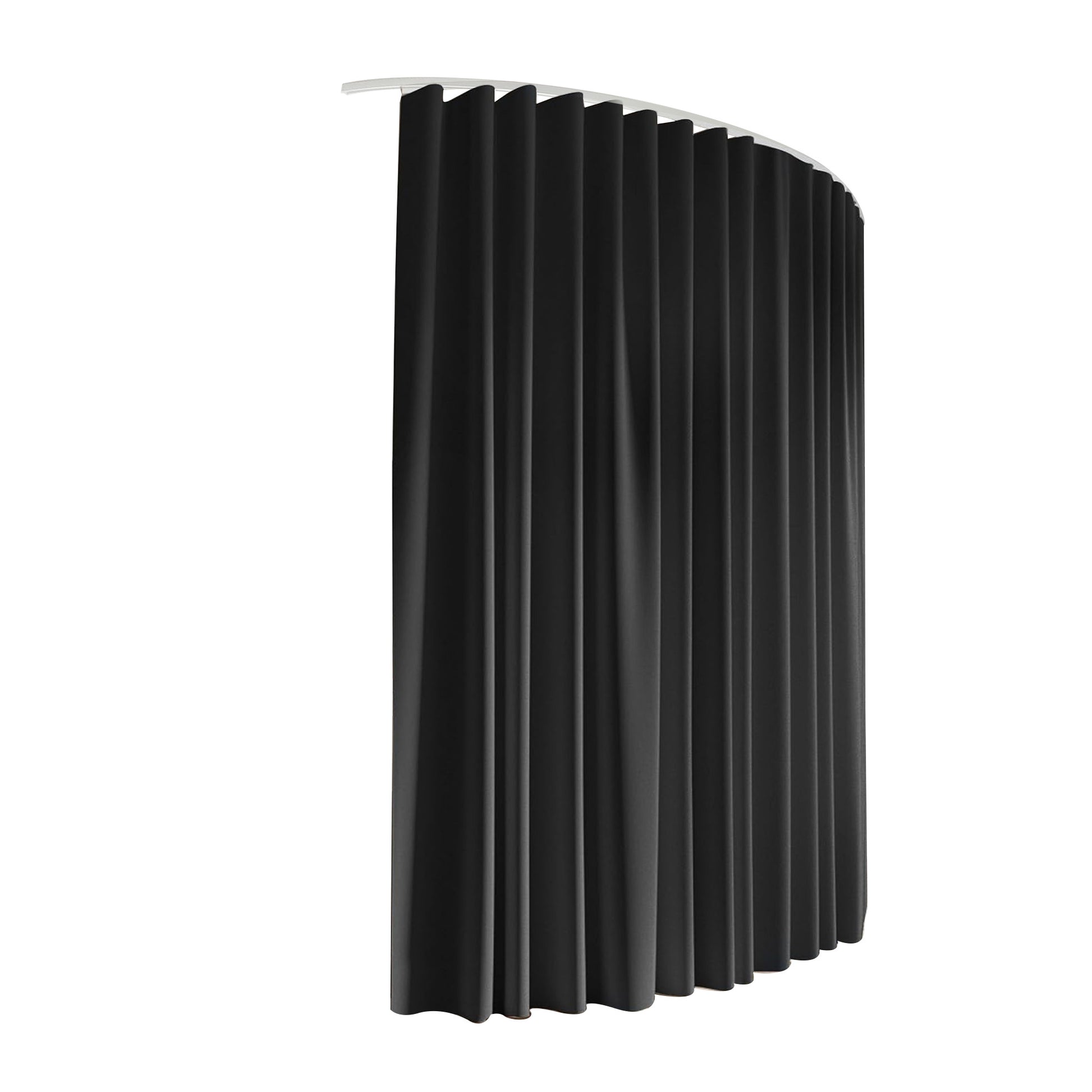 Artiss Room Divider Curtain Ceiling Mounted Track Sets Flexible Black - Image 8