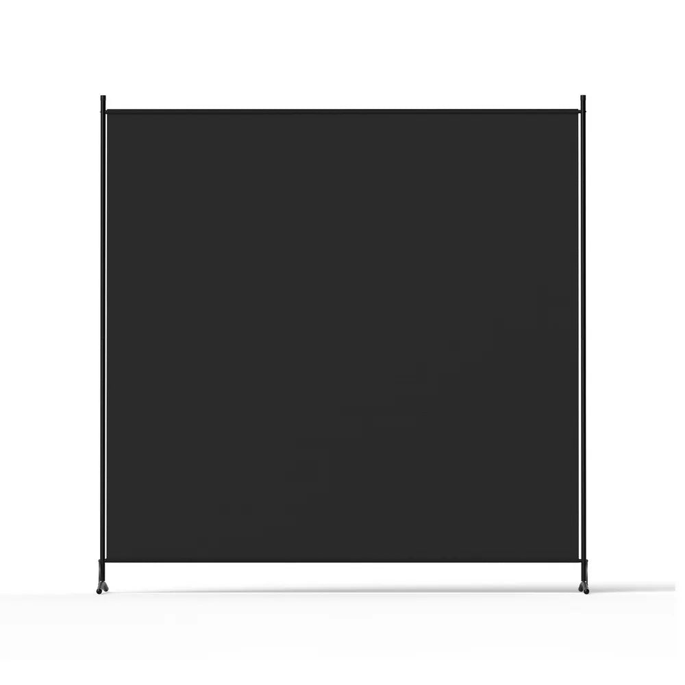Artiss Room Divider Screen 175x180cm Fabric Black - Image 3