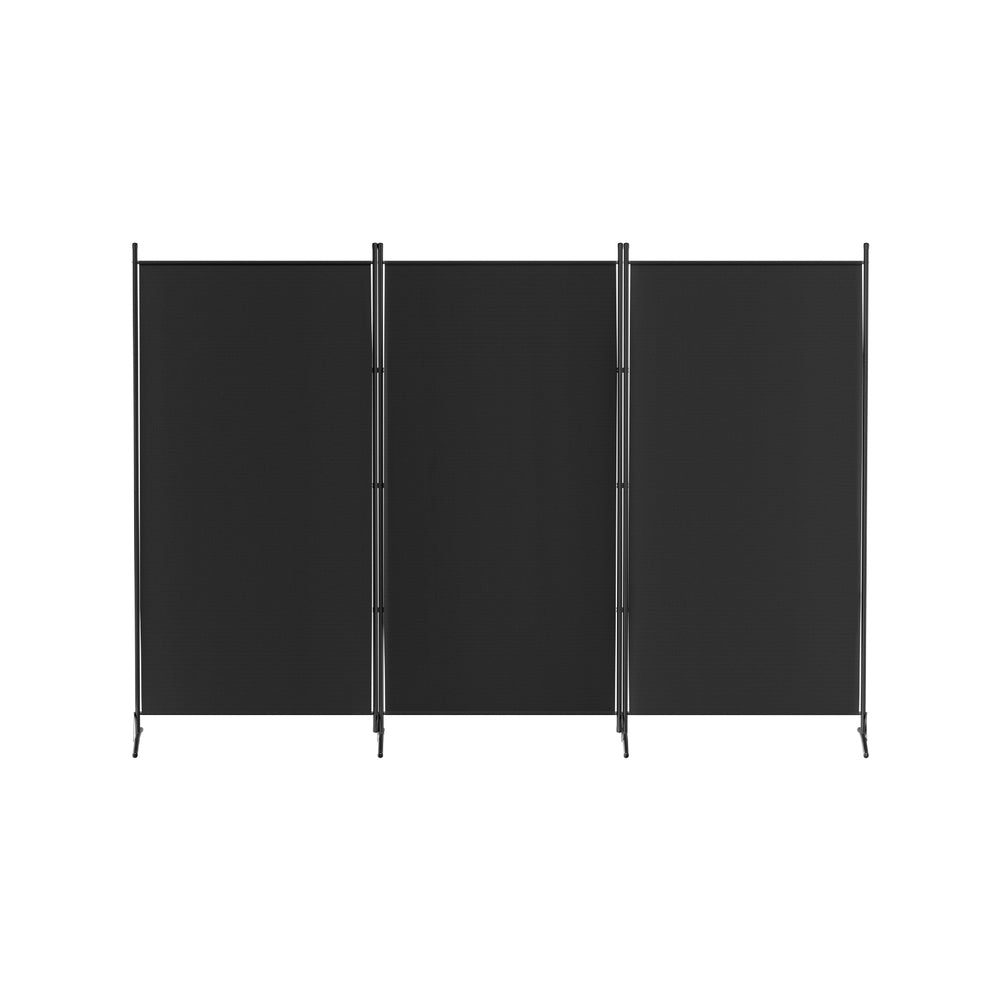 Artiss 3 Panel Room Divider Screen 260x180cm Fabric Black - Image 3