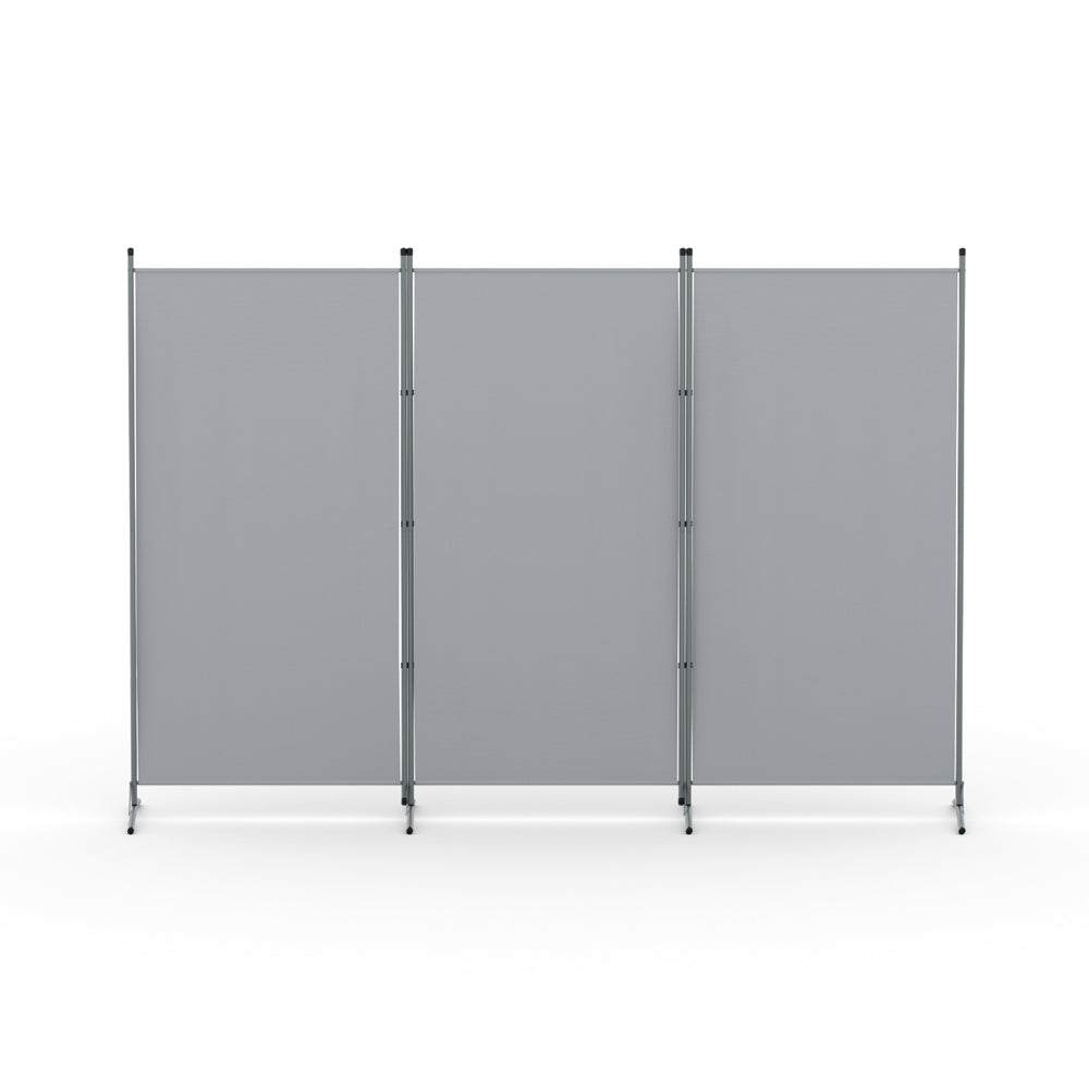 Artiss 3 Panel Room Divider Screen 260x180cm Fabric Grey - Image 3