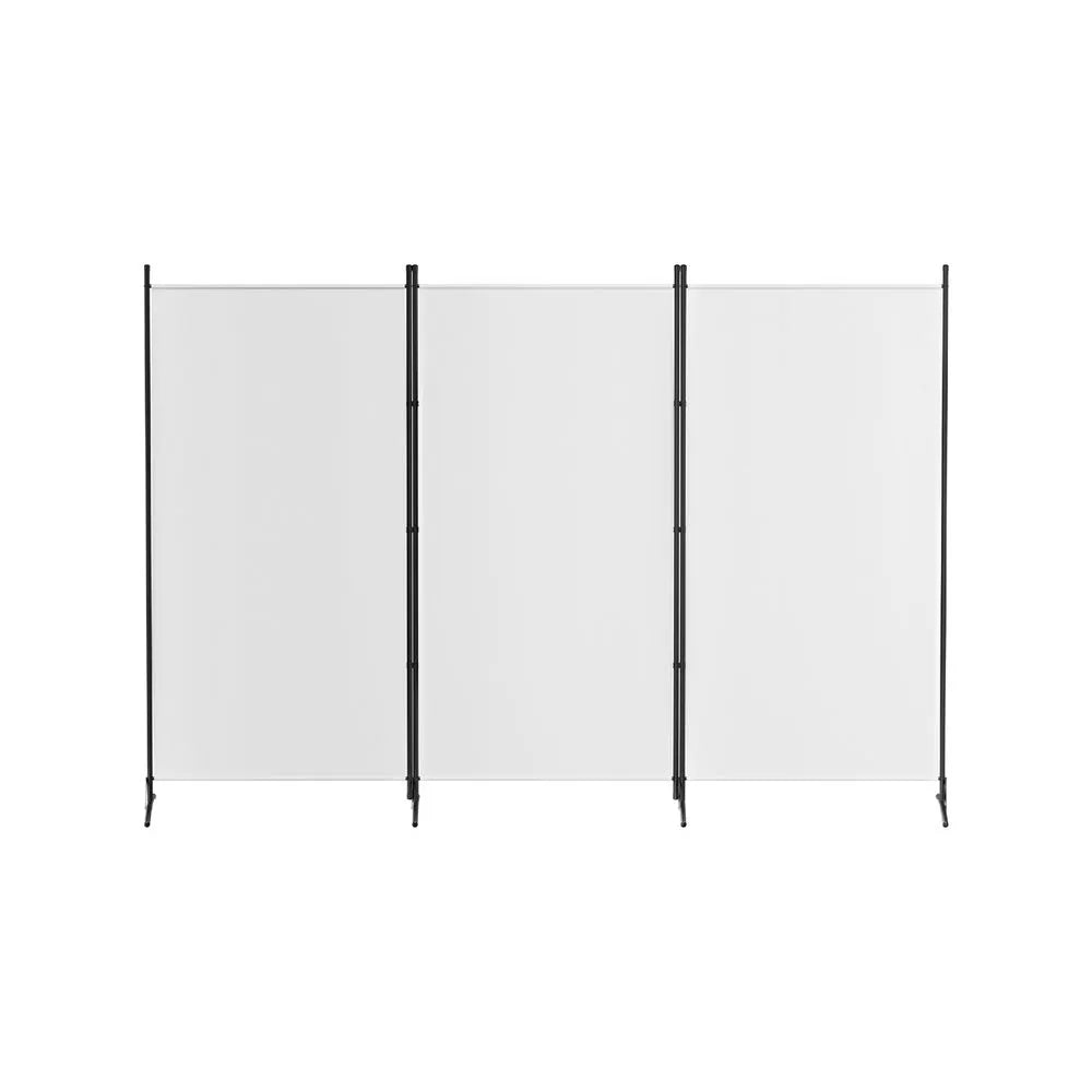 Artiss 3 Panel Room Divider Set of 2 Folding Privacy Screen Fabric Room Separator Partition White - Image 4