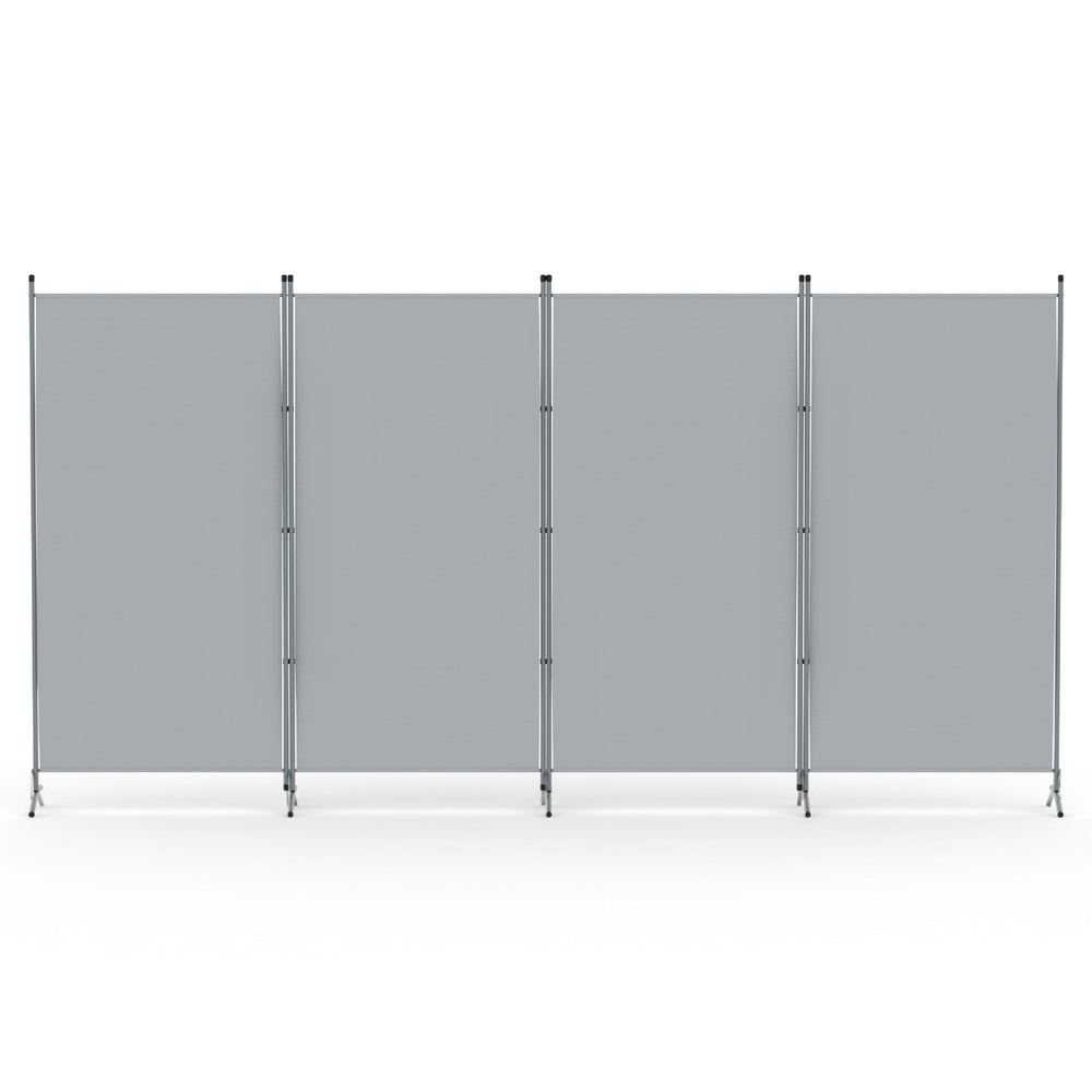 Artiss 4 Panel Room Divider Screen 345x180cm Fabric Grey - Image 3