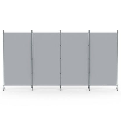Artiss 4 Panel Room Divider Screen 345x180cm Fabric Grey - Image 3