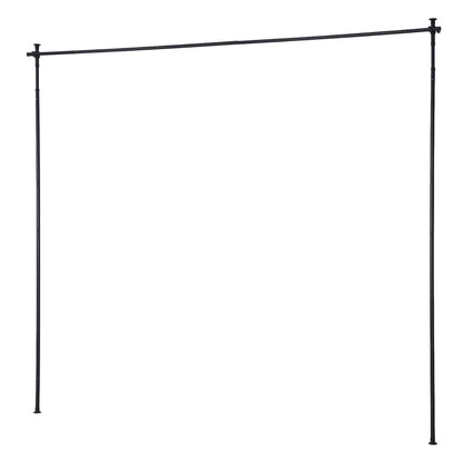 Artiss Room Divider Curtain Rod Extendable Black