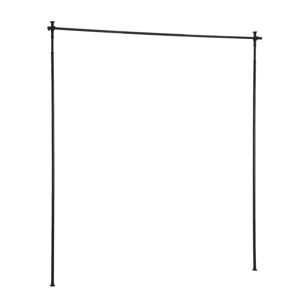 Artiss Room Divider Curtain Rod Extendable Black - Image 3