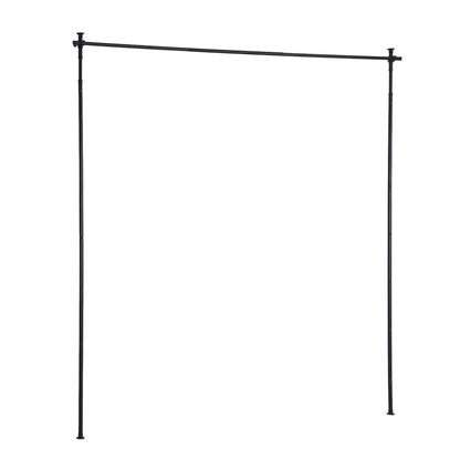 Artiss Room Divider Curtain Rod Extendable Black - Image 3