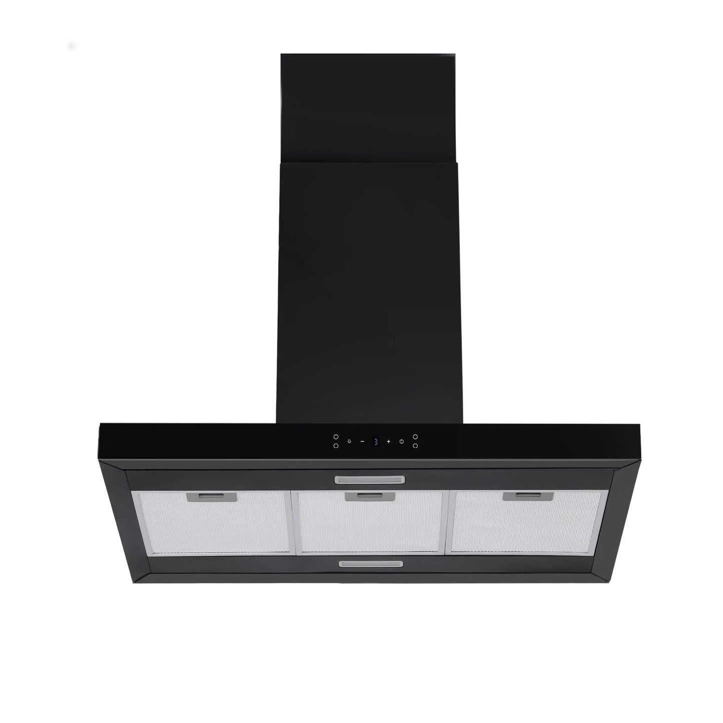 Devanti 90cm Island Rangehood Ceiling-Mounted 3-Speed Touch Control LED Black - Image 3