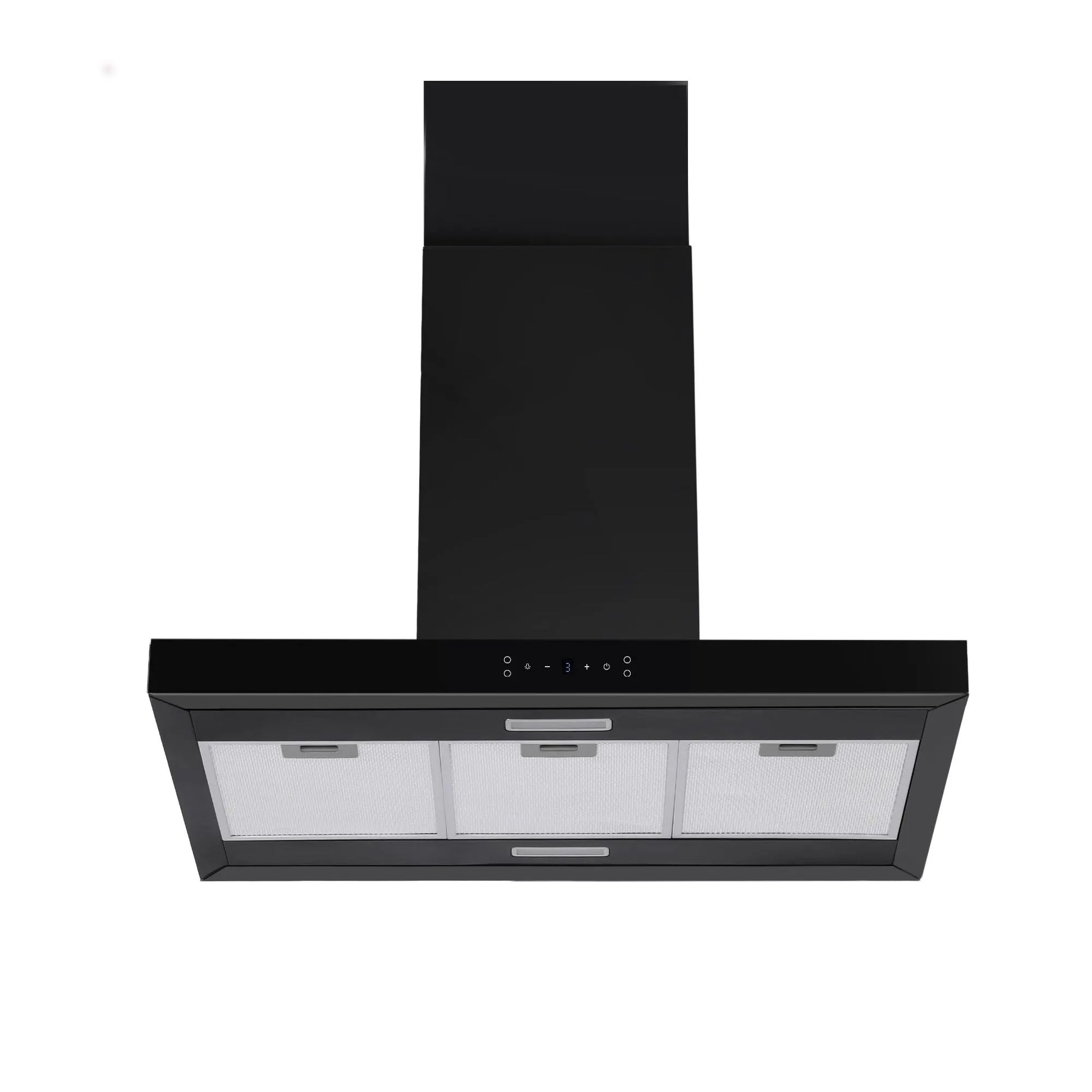 Devanti 90cm Island Rangehood Ceiling-Mounted 3-Speed Touch Control LED Black - Image 3