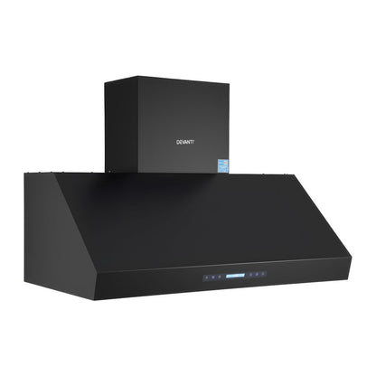 Devanti 1200mm Commercial BBQ Range Hood Dual Motor W/ Remote Control Black - Image 4