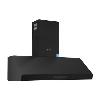 Devanti 1500mm Commercial BBQ Range Hood Dual Motor W/ Remote Control Black - Image 4