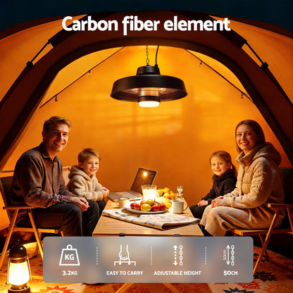 Devanti 2000W Outdoor Electric Patio Heater Ceiling Mount with LED Light Remote  - Image 7