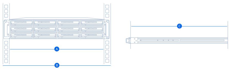 Synology 1U Rail Kit Fixed - NAS - Accessories