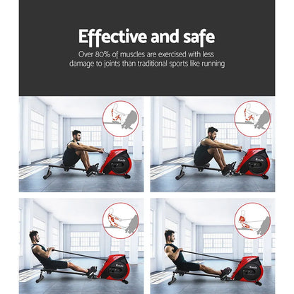 Everfit Rowing Machine Rower Elastic Rope Resistance Fitness Home Cardio - Image 4