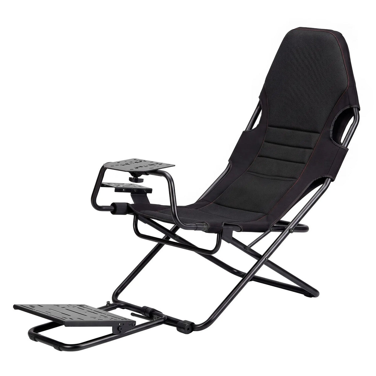 Artiss Steel Foldable Racing Simulator Cockpit Seat Wheel Stand Gear Shifter Mount Black