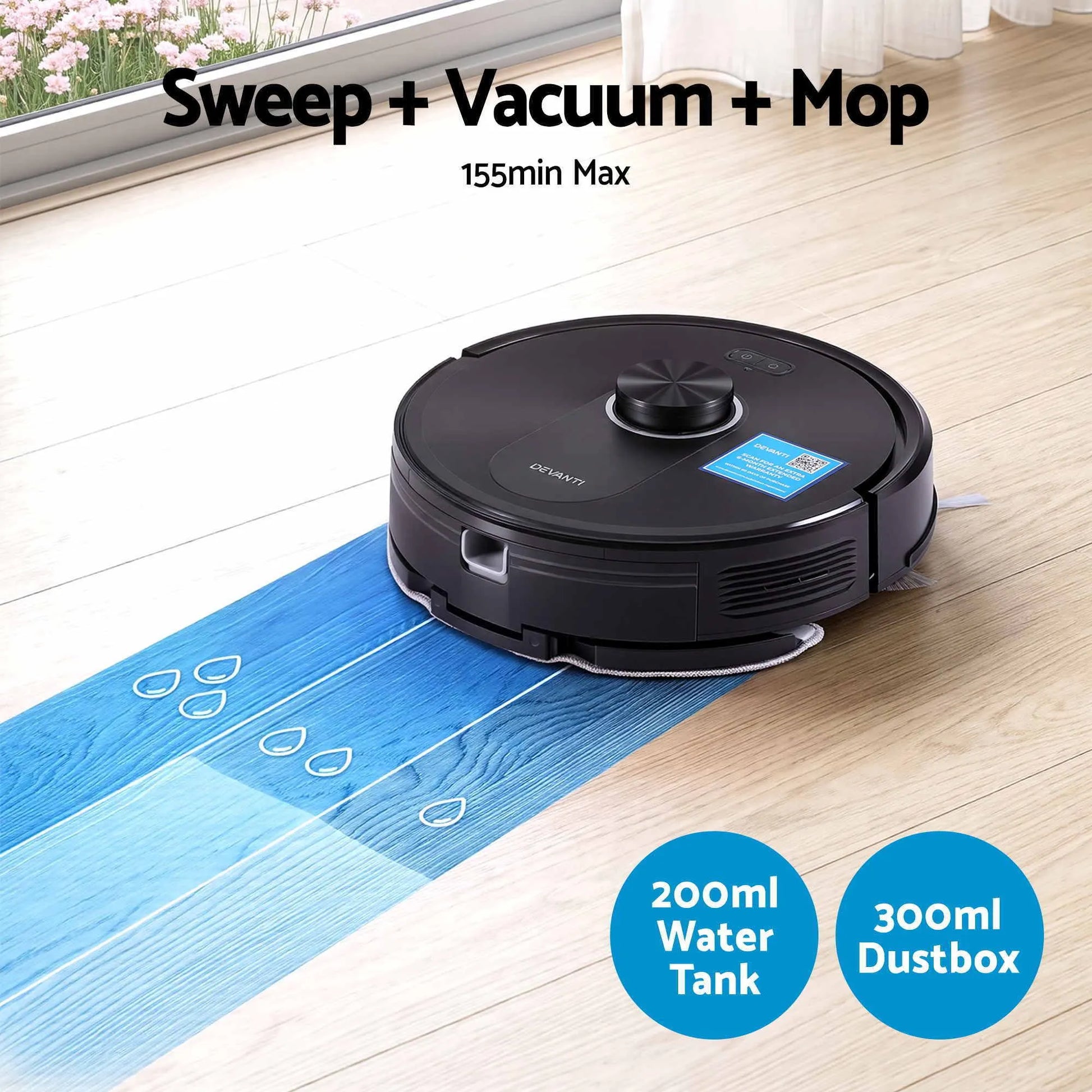 DEVANTI Robot Vacuum and Mop, APP Control 6000Pa LDS Laser 3-in-1 Cleaning - Image 5