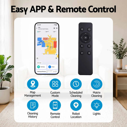 DEVANTI Robot Vacuum and Mop, APP Control 6000Pa LDS Laser 3-in-1 Cleaning - Image 8