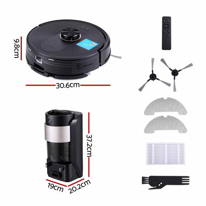 DEVANTI Robot Vacuum and Mop, Self-Empty APP Control 6000Pa LDS Laser 3in1 - Image 2