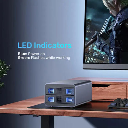 Unitek USB3.2 Type-C 10GB/SATA 2BAY SATA - Hard Drive Enclosures - Image 5
