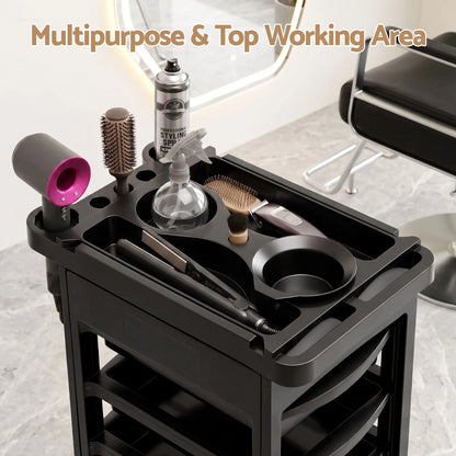 Embellir 6-Tier Salon Trolley Cart on Wheels Barber Mobile Hairdressing Cart - Image 4
