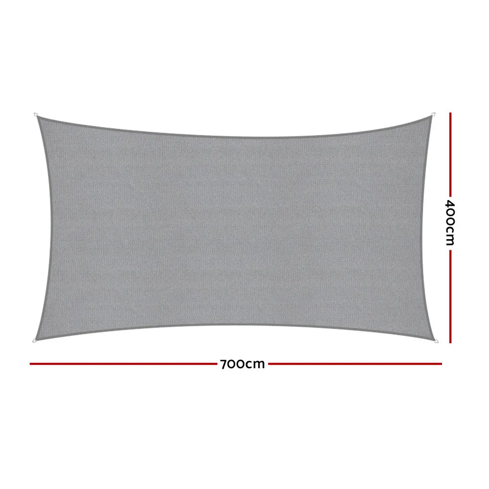 Instahut Sun Shade Sail Shadecloth Canopy Rectangle 280gsm 4x7m - Image 2