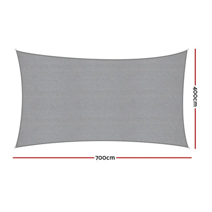 Instahut Sun Shade Sail Shadecloth Canopy Rectangle 280gsm 4x7m - Image 2