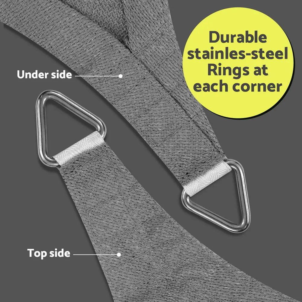 Instahut Sun Shade Sail Shadecloth Canopy Rectangle 280gsm 4x7m - Image 6